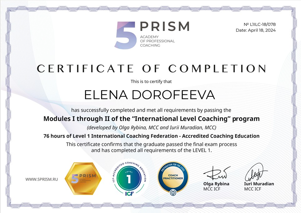 Сертификат — 5Prism